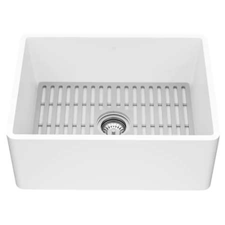  White Vigo Composite Stone Sink Available at Home Depot