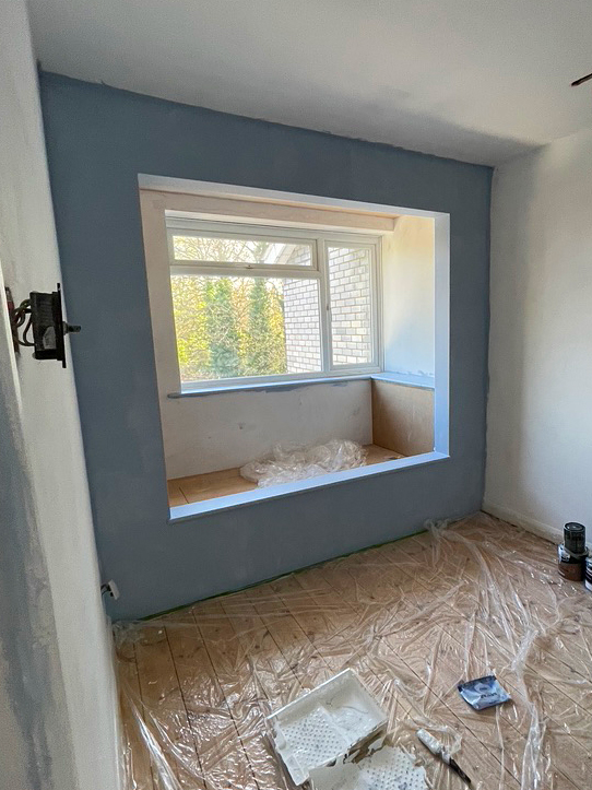 bed nook under construction