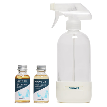  Grove Co Spray Bottle with Two Vials of Shower Cleaner