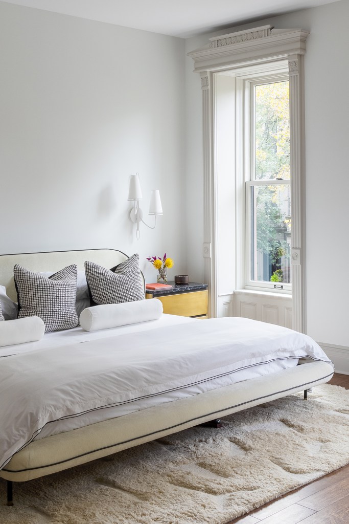 airy white bed