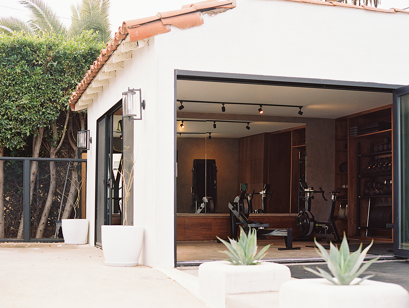 Exterior of Los Angeles home gym renovation