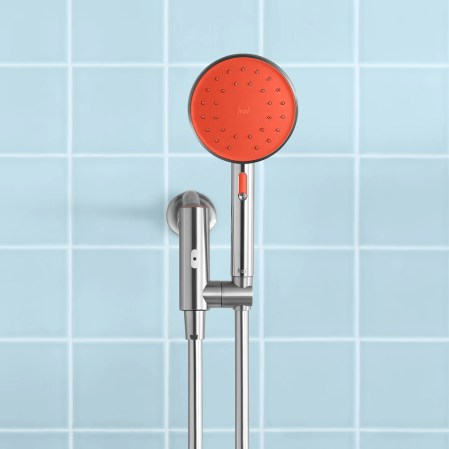  red handheld showerhead