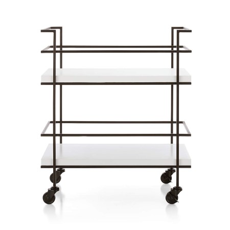  Crate And Barrel Adine Black Cart Domino