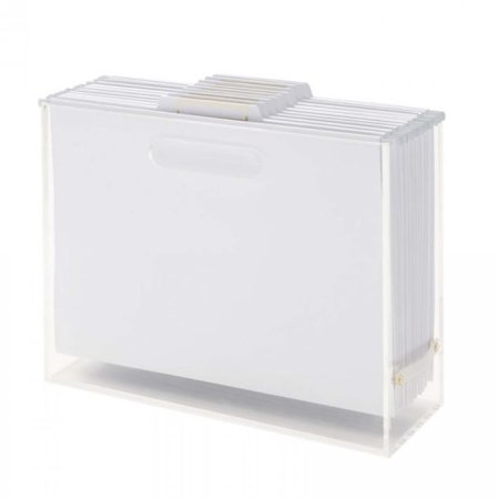  Filing Cabinet Clear Acrylic with Hanging Folders