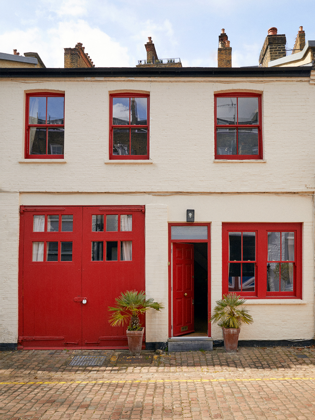 red house exterior