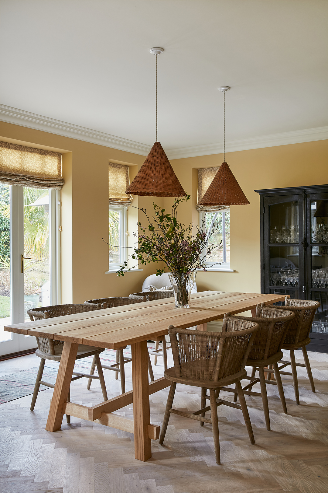 yellow dining room