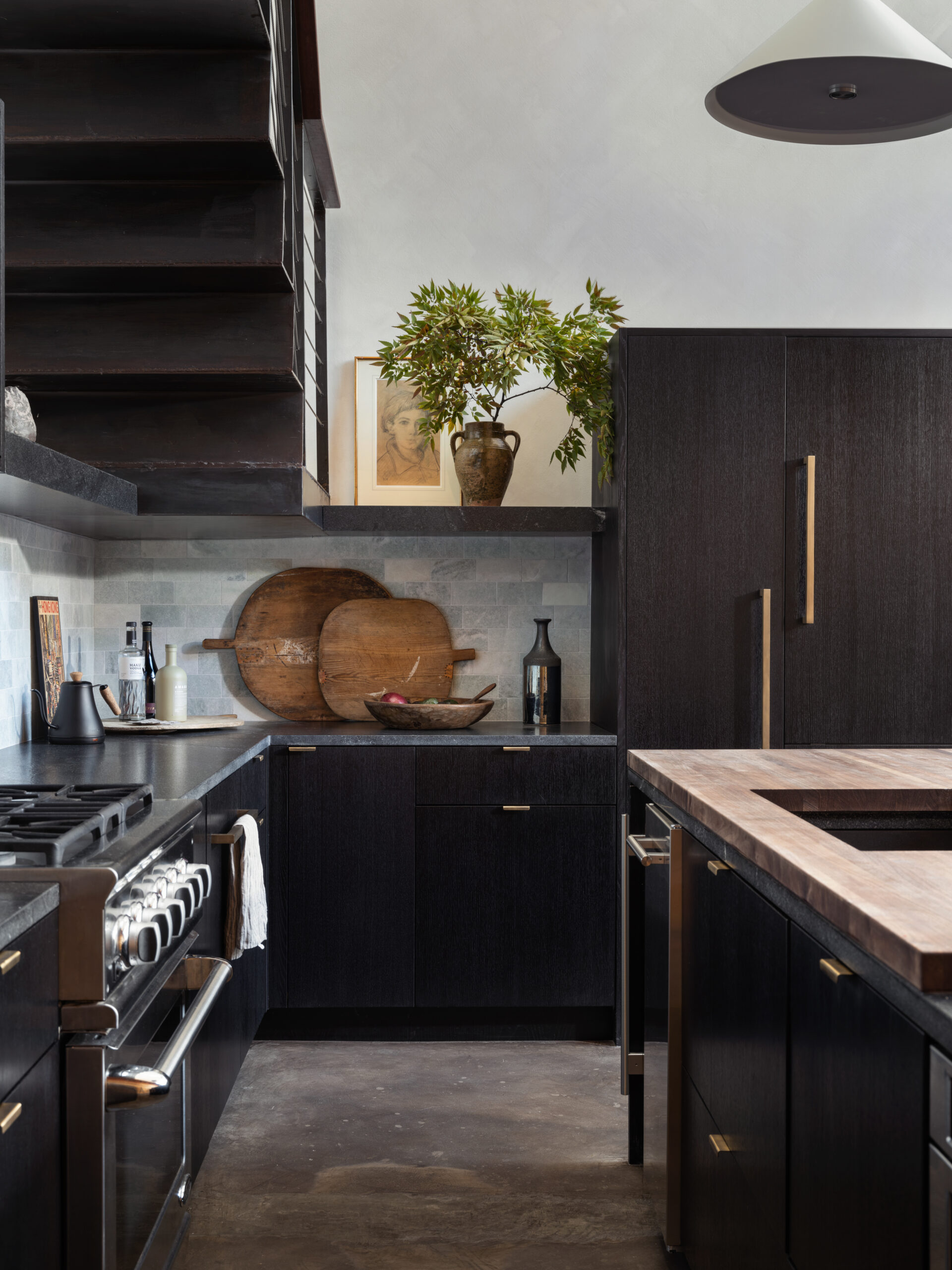 dark oak cabinets