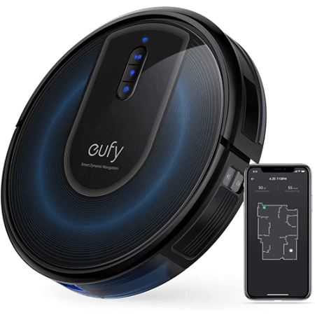  Black Eufy Robot Vacuum