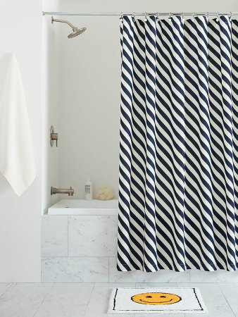 striped shower curtain