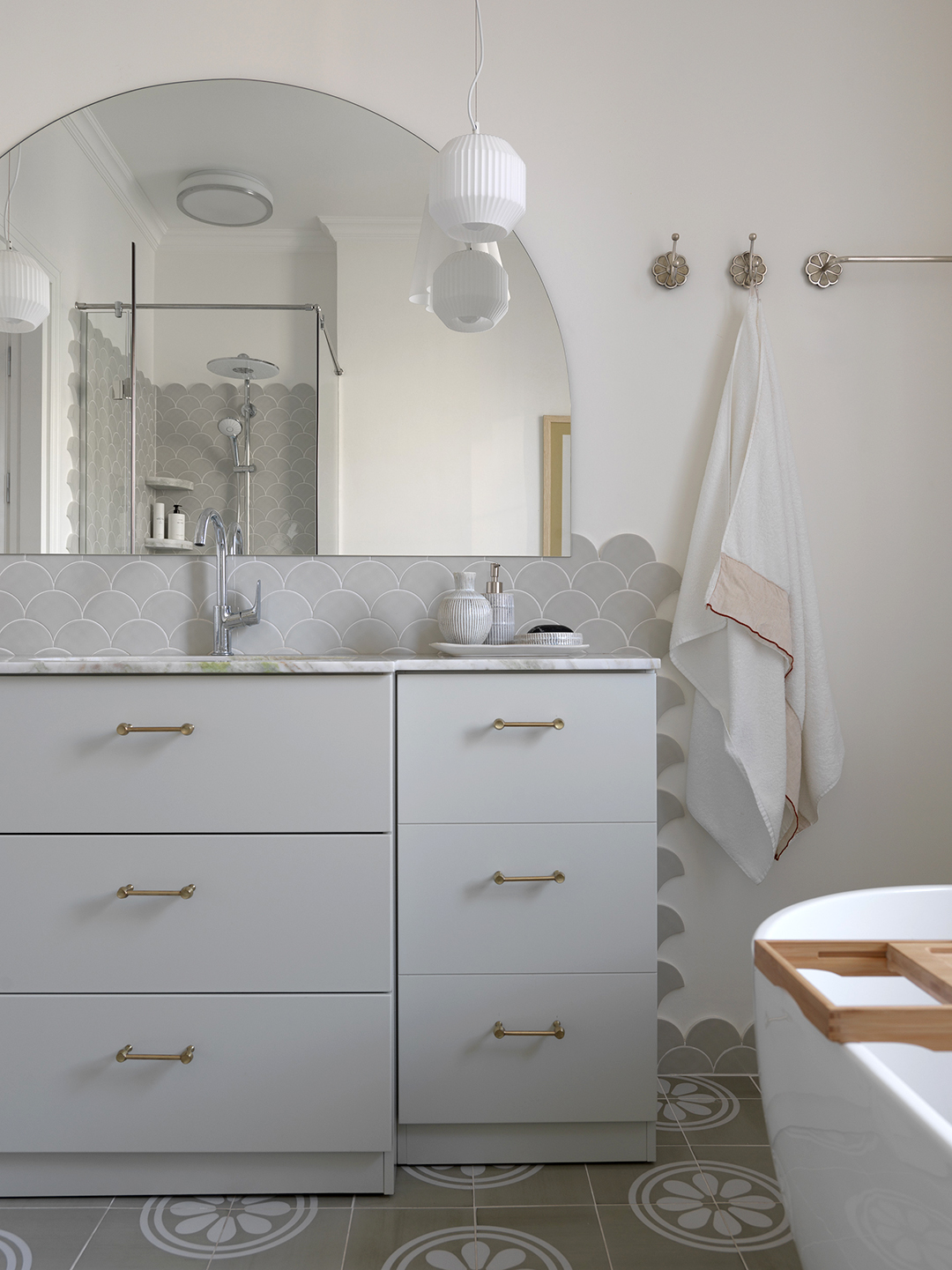 white bathroom vanity