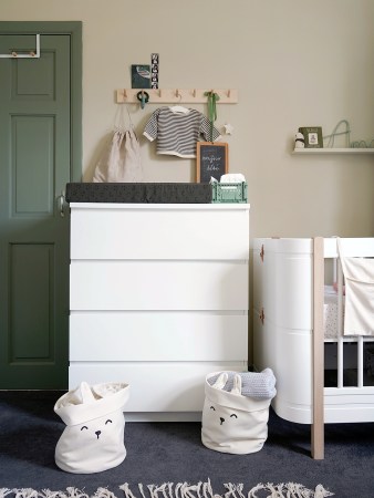 pale green and white nursery