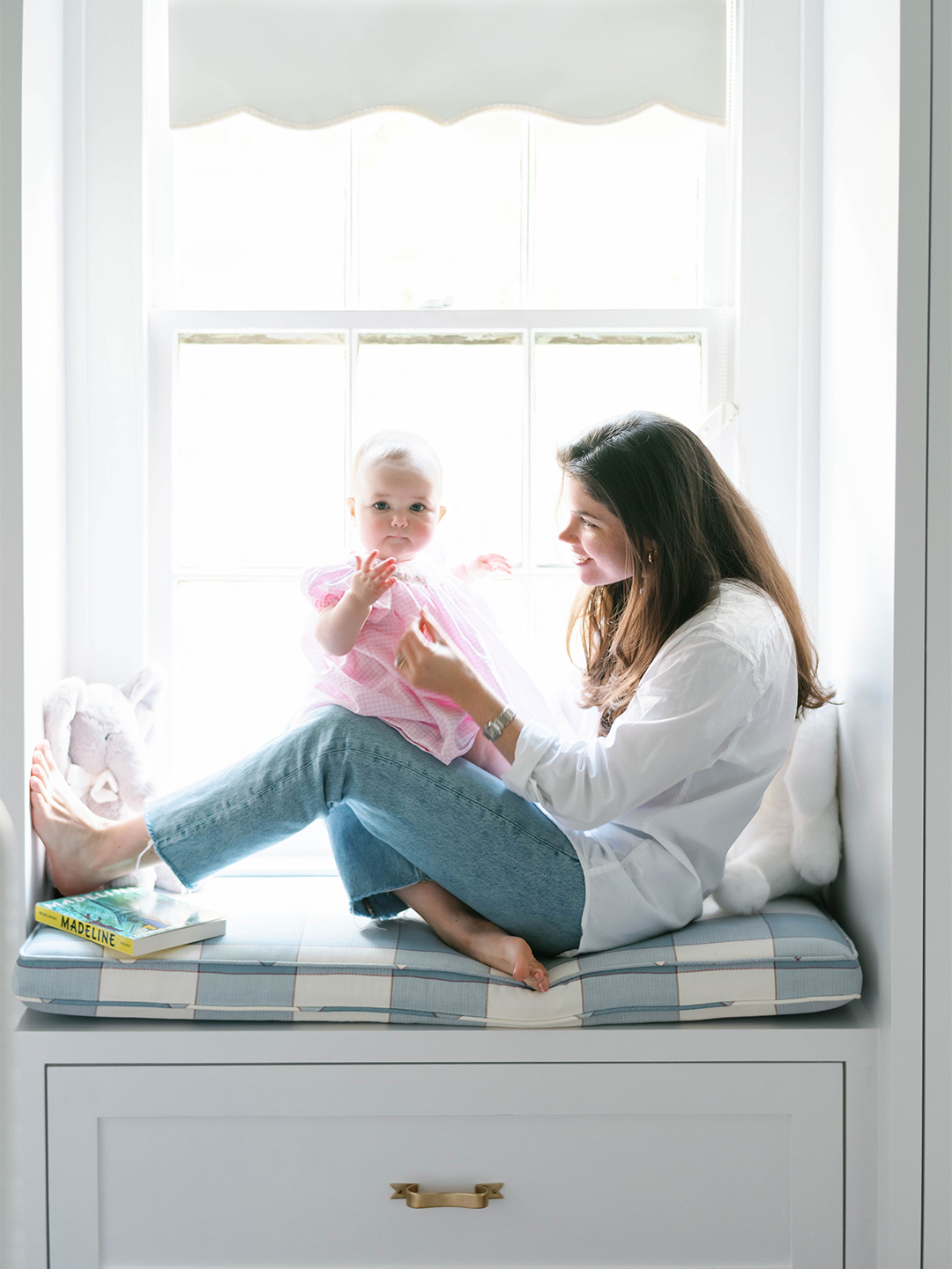 woman holding baby