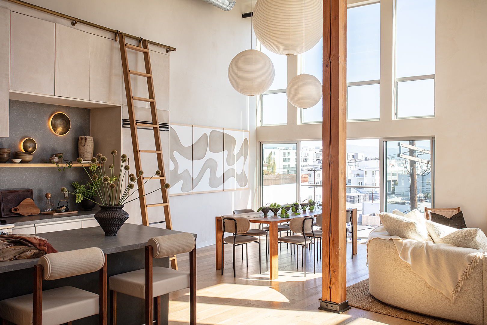 los angeles loft with large windows