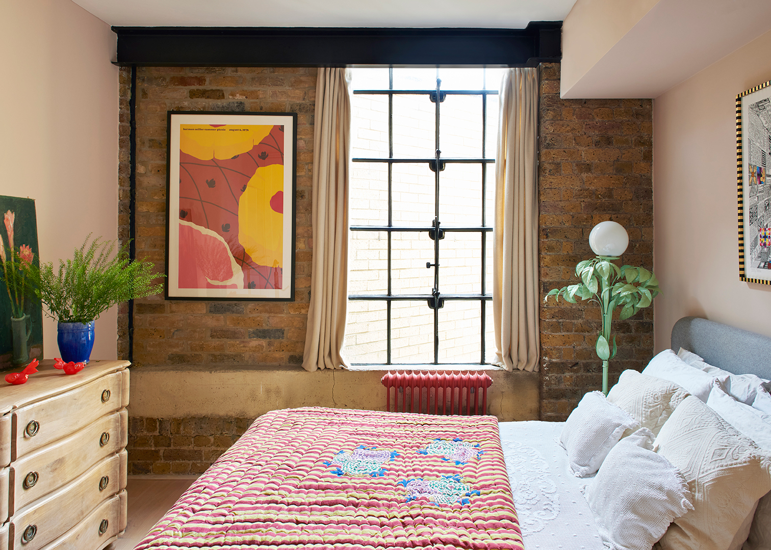 industrial eclectic bedroom