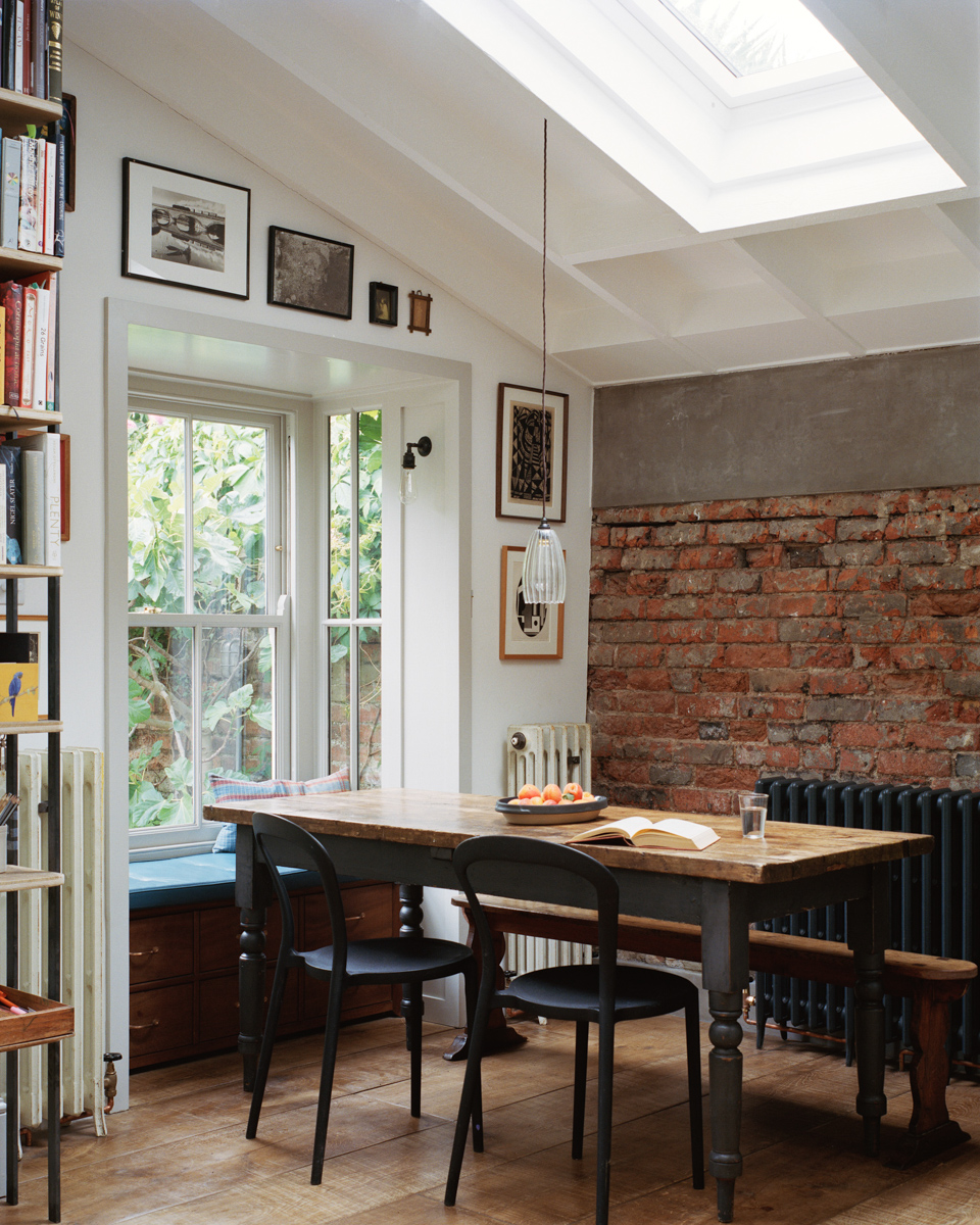 rustic dining area