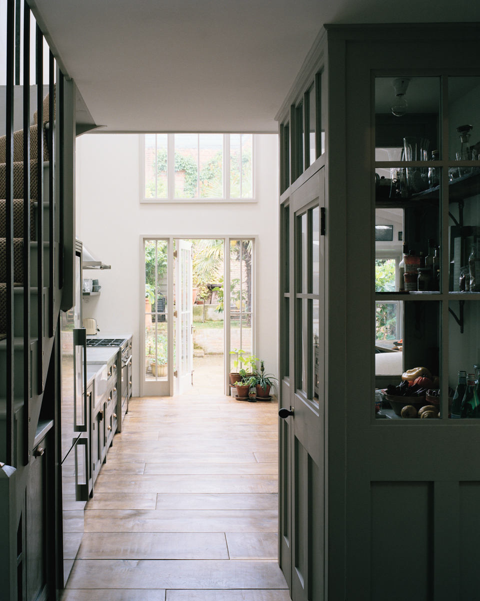 view into kitchen