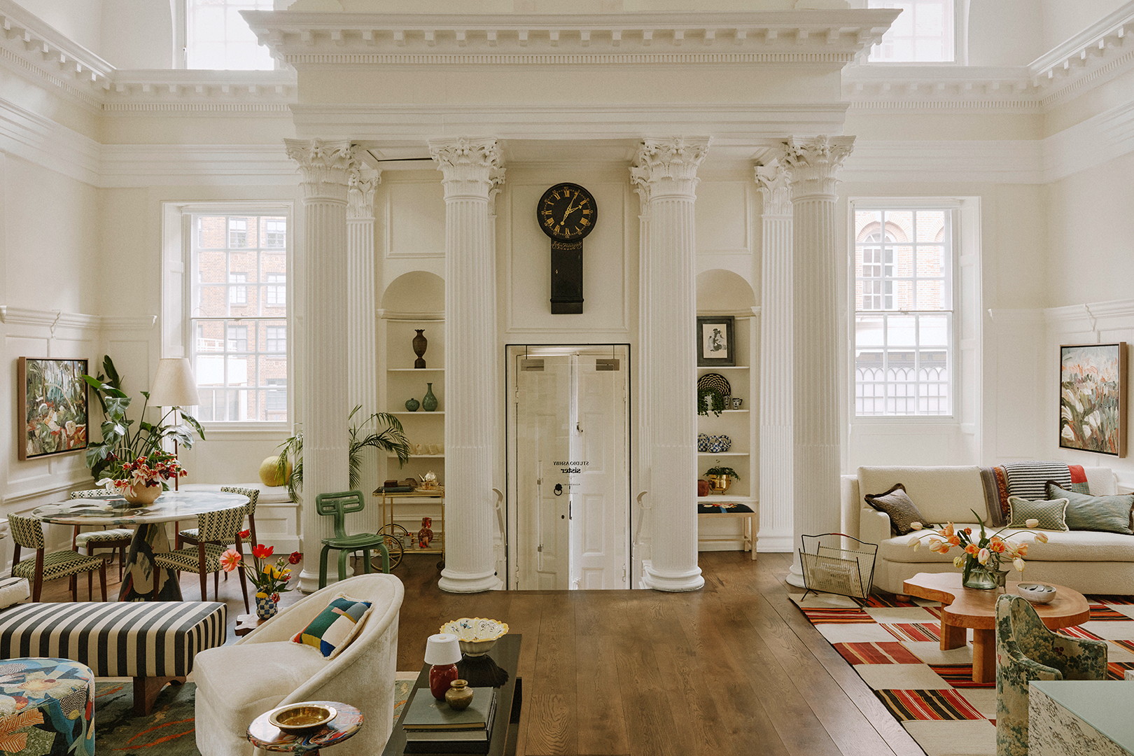 grand entrance foyer with four columns