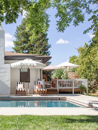 umbrellas by pool