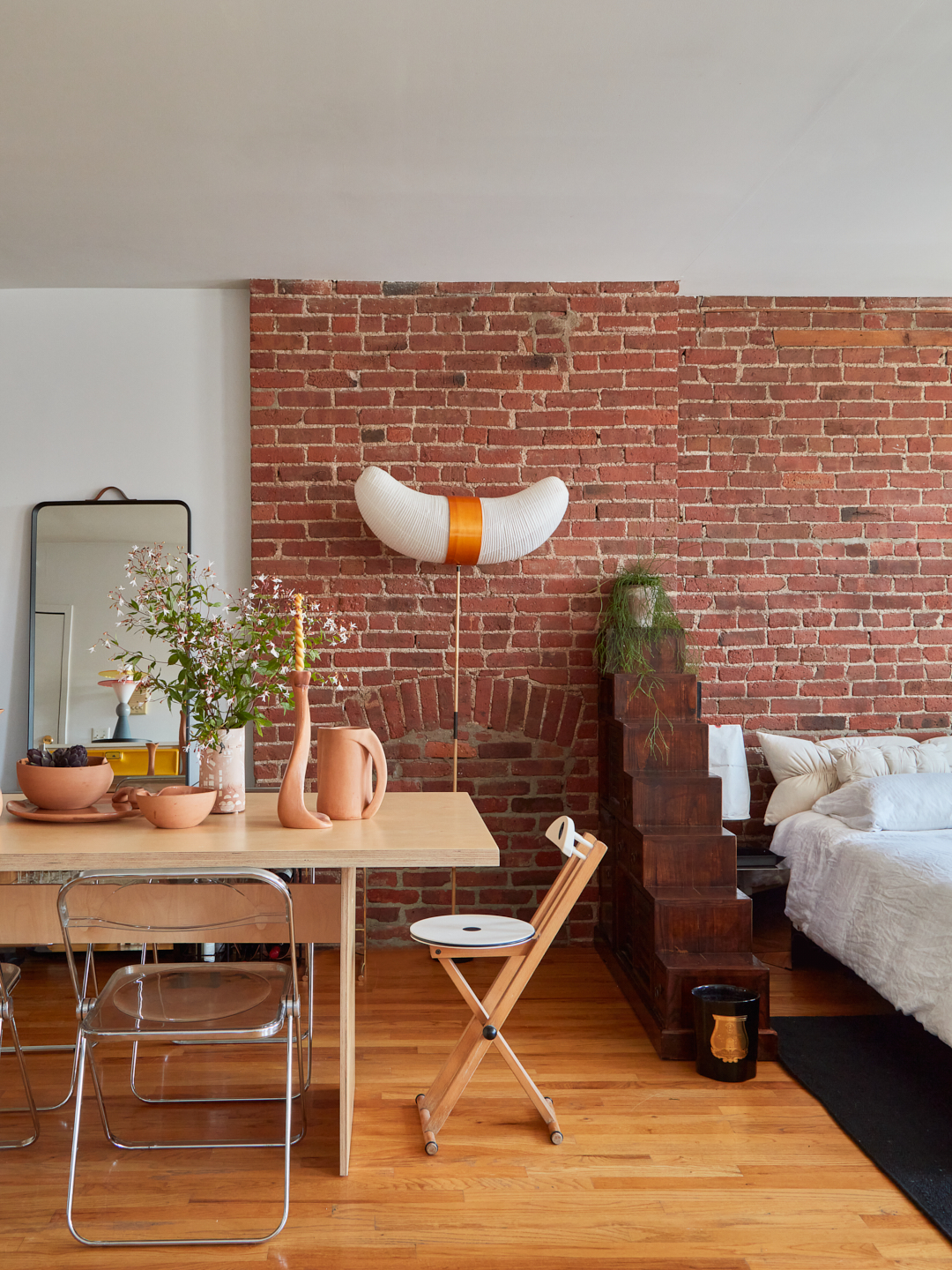 Bed and dining room table