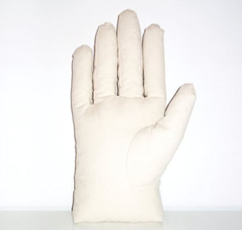  white hand pillow