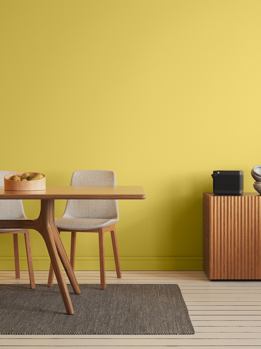 yellow dining room