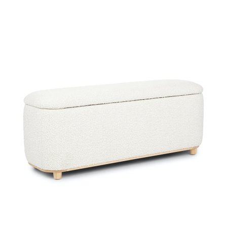  boucle storage ottoman