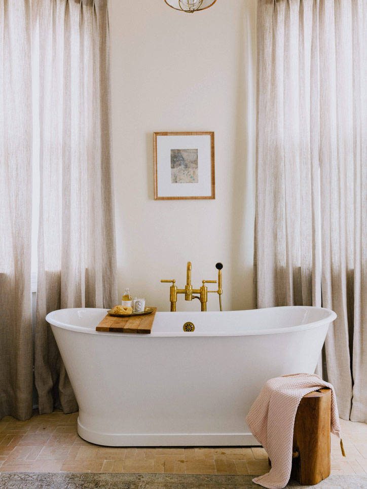 bathroom with soaking tub