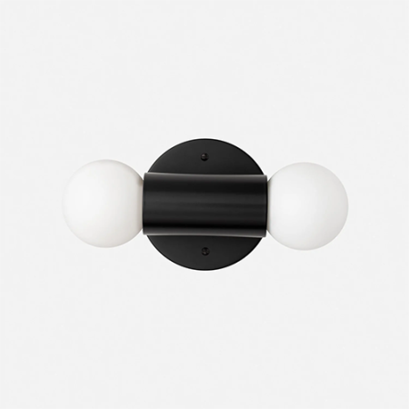  Cylinder Sconce in Black