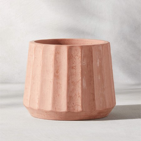  grooved terracotta planter