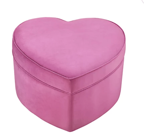  heart shaped ottoman