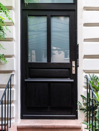 black front door