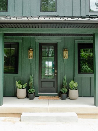 Green entryway.