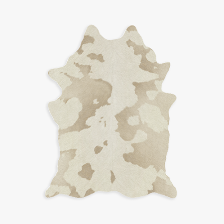  Ivory and Cream Faux Cowhide by Rugable