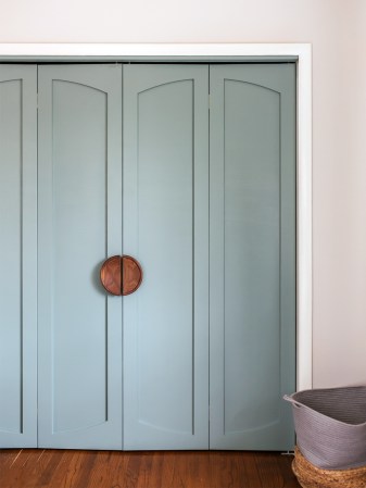 green closet doors