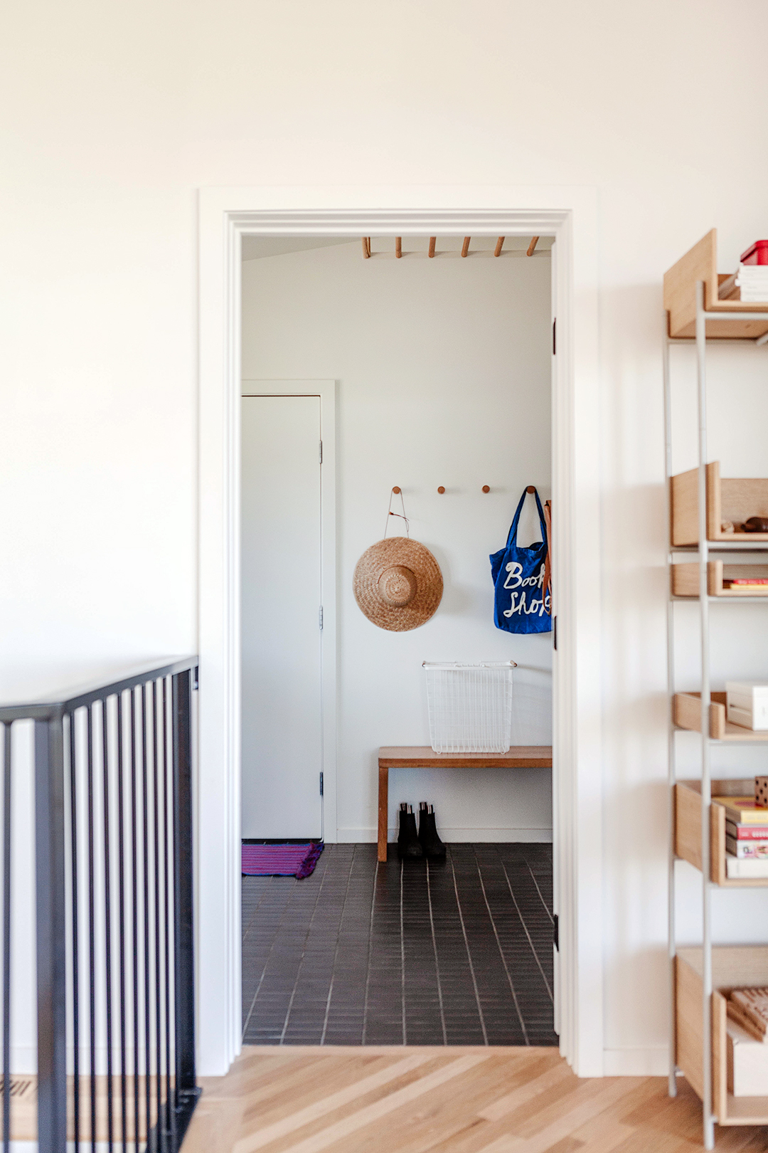 view into mudroom