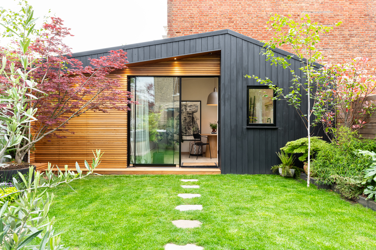 black and wood guest house