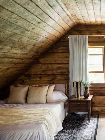 bed in loft room