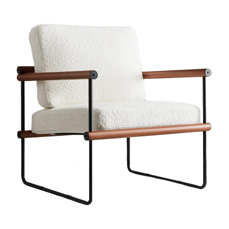  jiexi Modern Boucle Fabric Accent Chair
