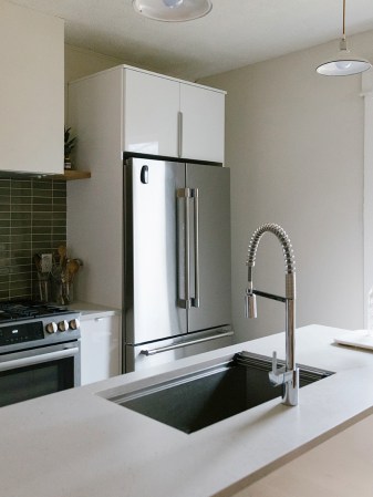 white kitchen island