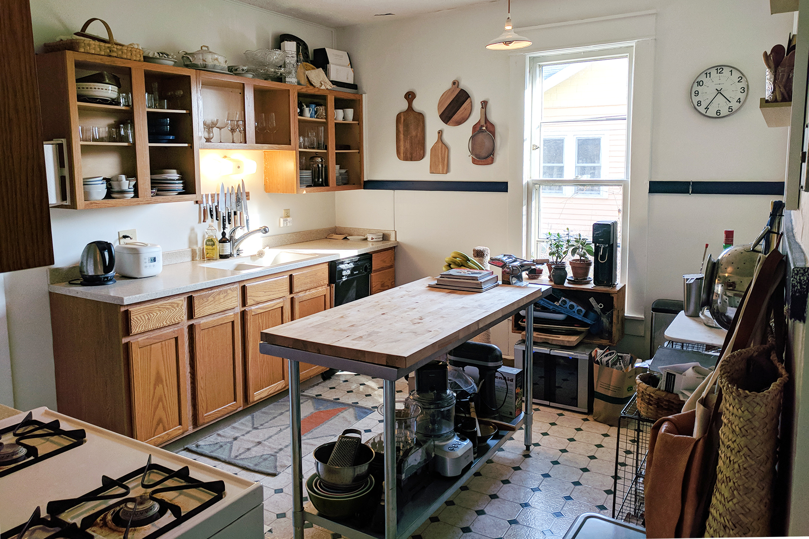 brown small kitchen