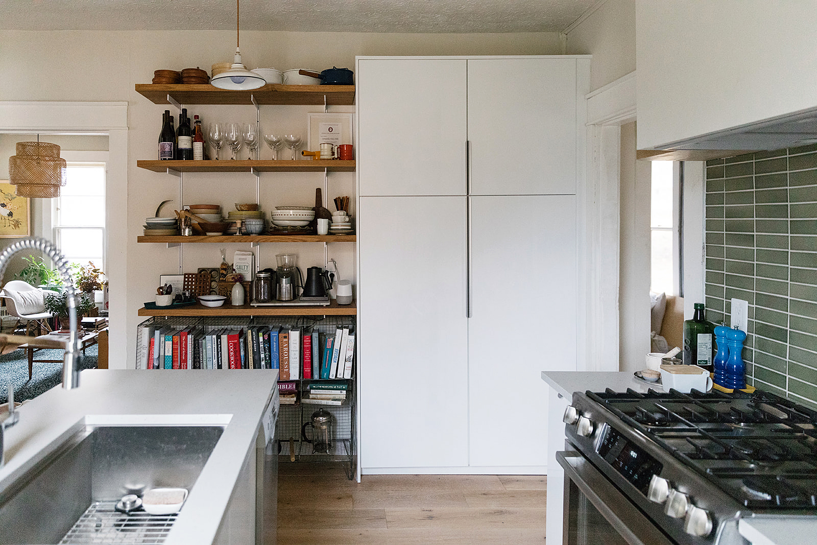 sleek white ikea cabinets