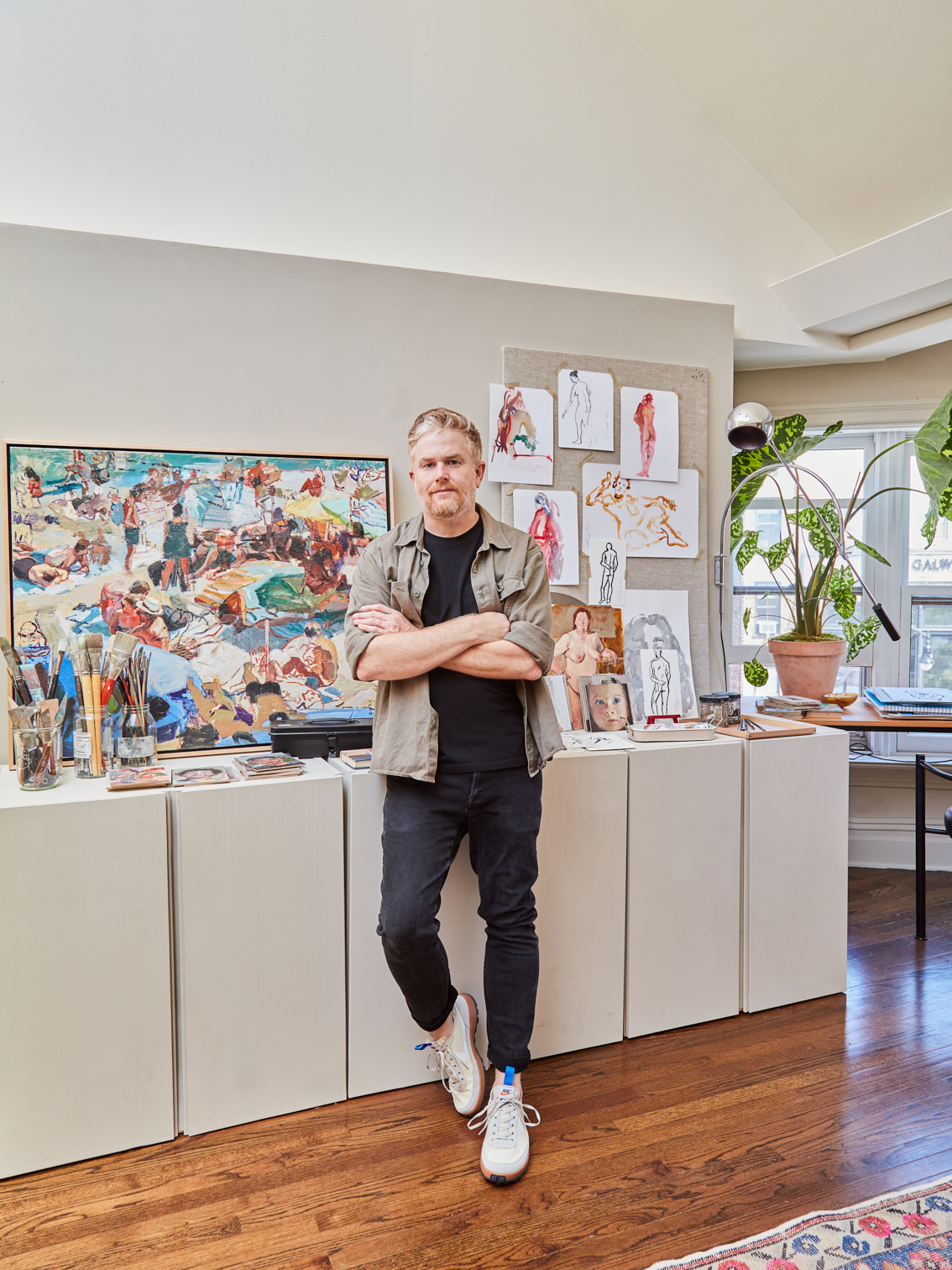 man standing in his art studio