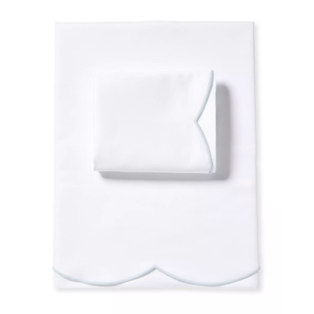  Scallop Sateen Sheet Set