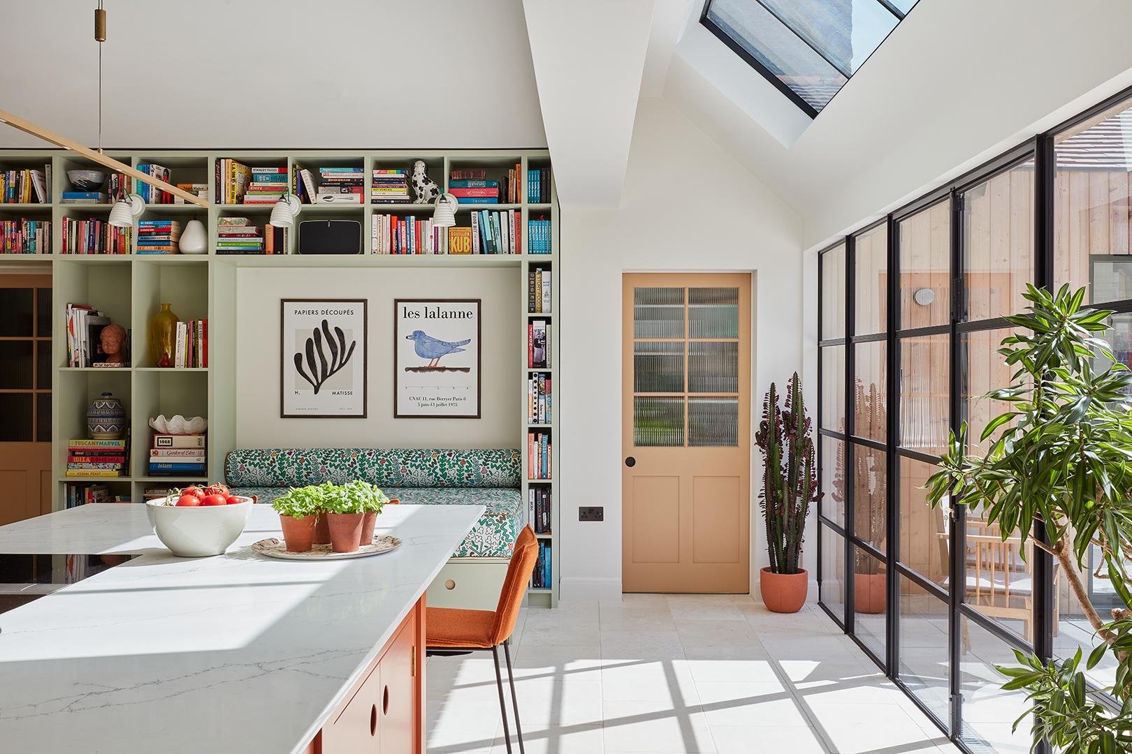 kitchen with skylights