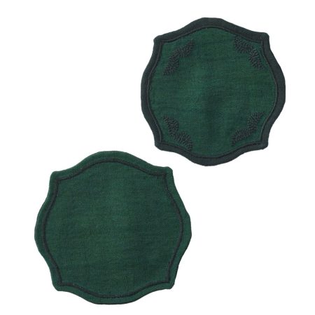  green linen coasters