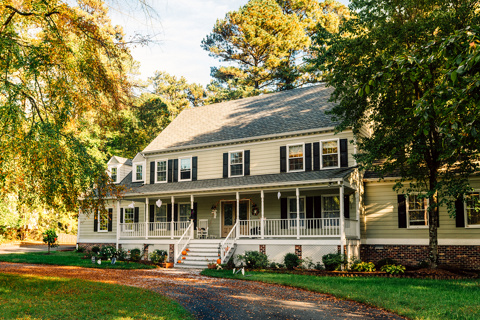 home exterior surrounded by trees