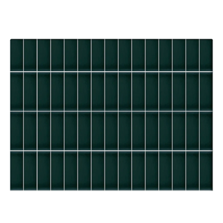 green panel of tile backsplash