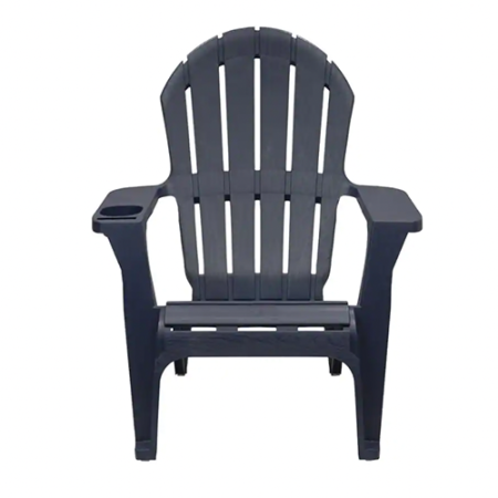  Blue Plastic Adirondack Chair with Cup Holder