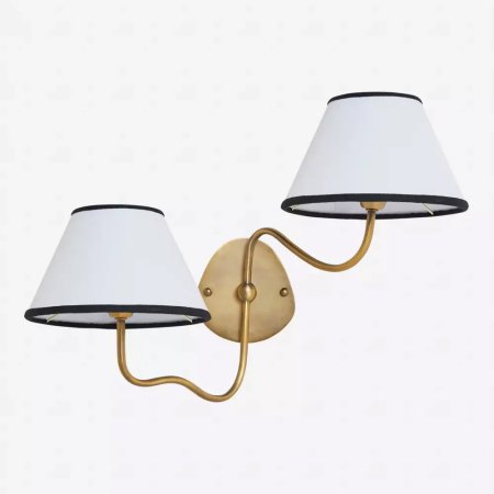  brass wavy sconce