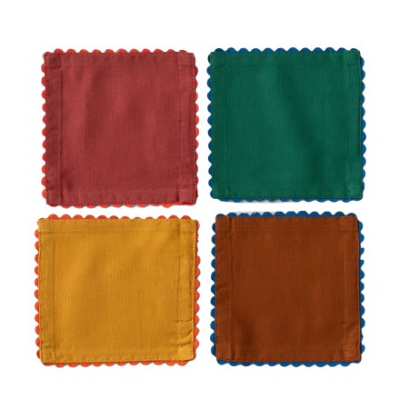  Schoolhouse Scallop Trim Napkin Set